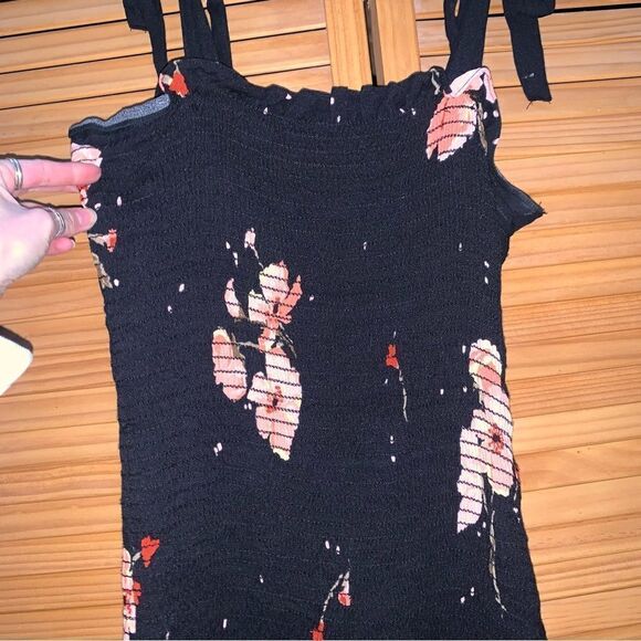 Free People black floral Dress Small - Picture 3 of 5